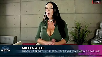 MILF Lena Paul ja pornotähti Angela White tutkivat lesbohalujaan